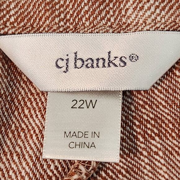 NWT CJ Banks The Perfect Pant Red Plaid Trouser Relaxed Fit Women Plus Pants 16W - Picture 2 of 10